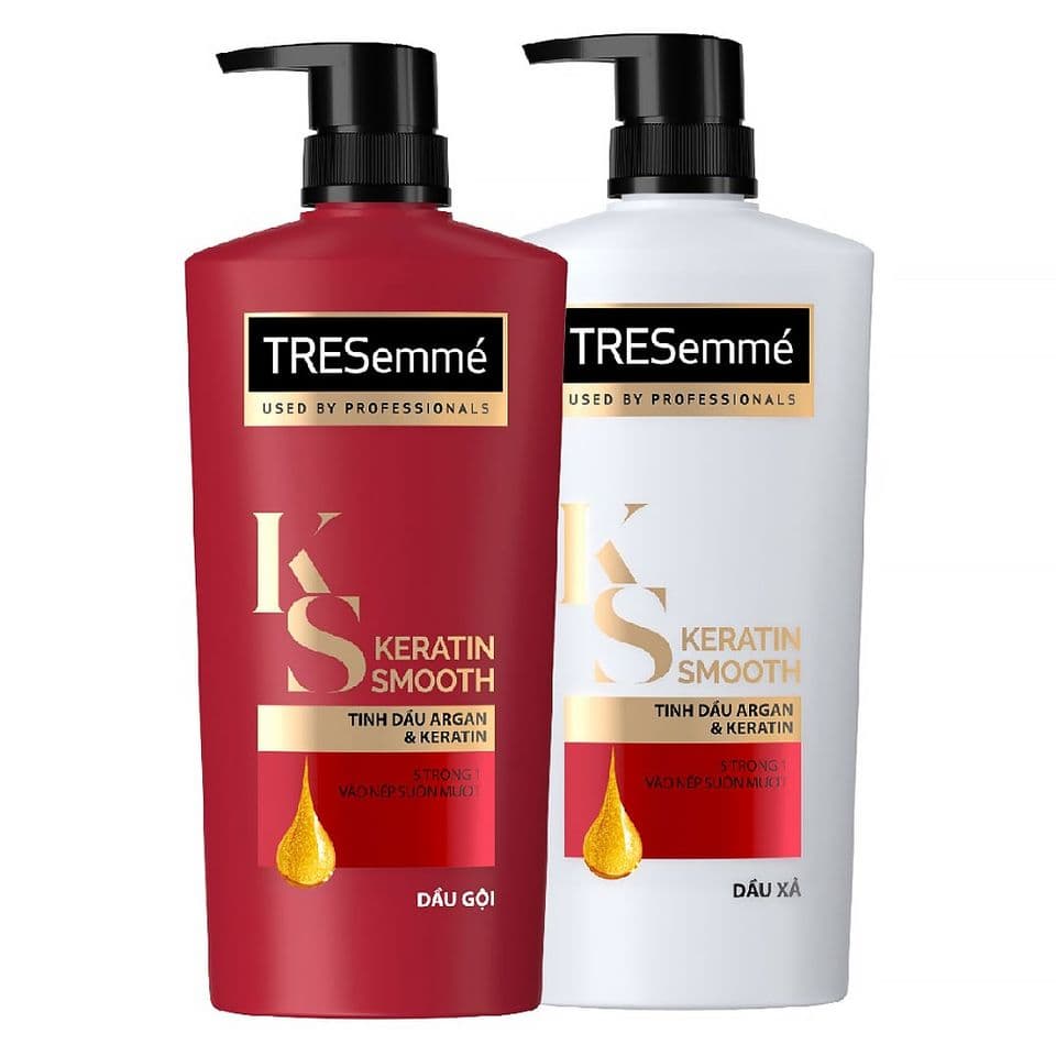 Bộ Gội Xả TRESemmé Keratin Vào Nếp Suôn Mượt