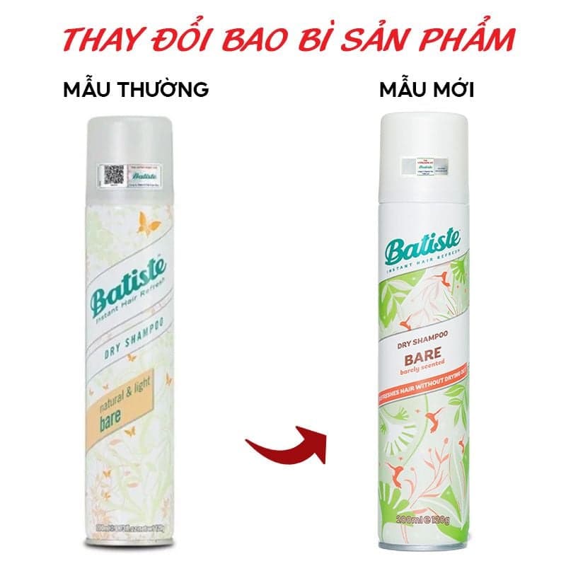 Keo Xịt Tóc Batiste Divine Dark Dry Shampoo Spray 200ml hover