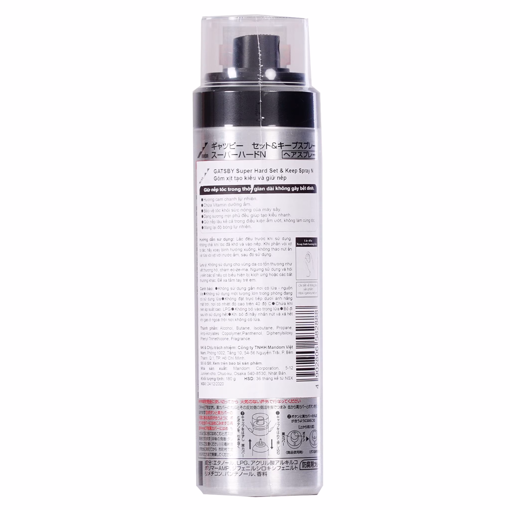 Keo Xịt Tóc Gatsby Moving Spray Hard 180ml hover