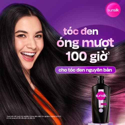 Dầu gội Sunsilk Glossy Black óng mượt rạng ngời 600g hover
