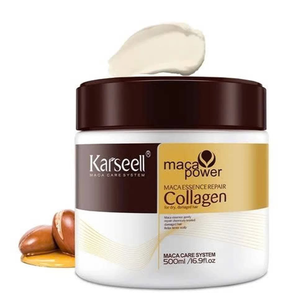 Kem Hấp Tóc Collagen Karseell Maca Essence 500ml
